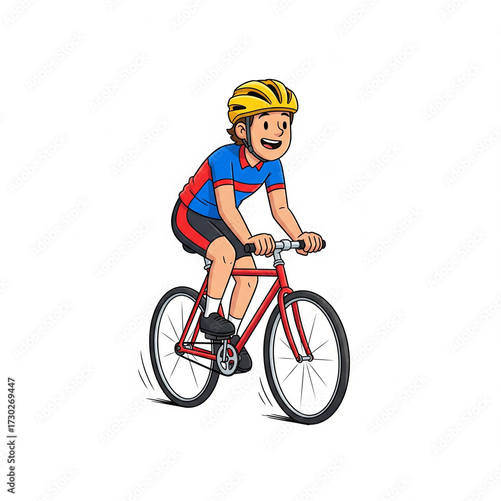 Fototapeta premium boy on bike