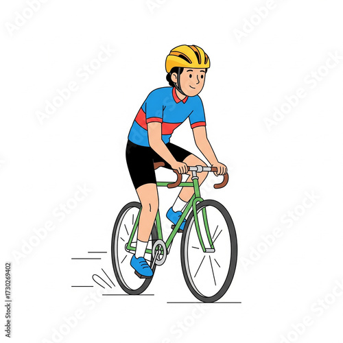 man riding a bike