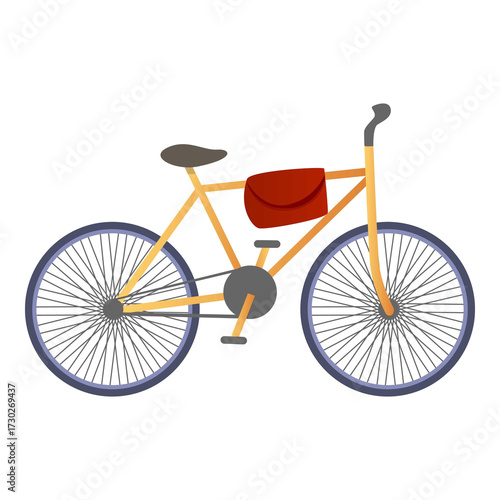 bicycle on white background
