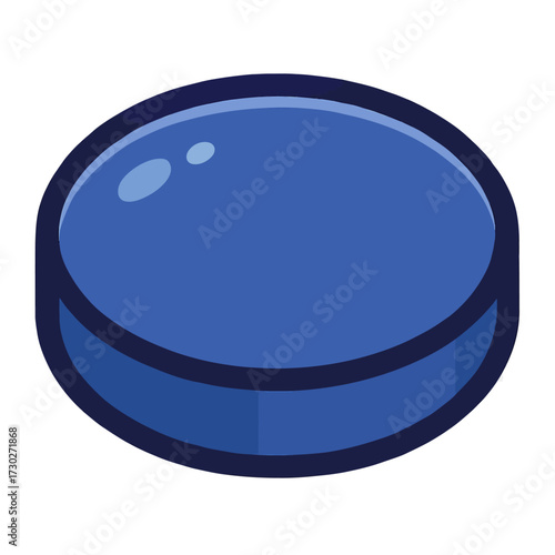Vibrant Royal Blue Glossy Circle Icon with Subtle 3D Shading, Ideal for UI/UX, Web Buttons, Game Elements, and Modern Graphic Design. This Sleek Circular Graphic Features Reflective Highlights and a D