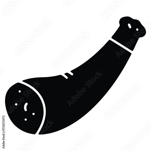 Delicious dry sausage vector illustration perfect for butcher shop designs