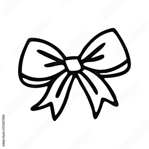 Simple black silhouette of a classic bow tie shape.