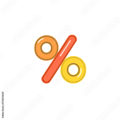 percent sign on white background