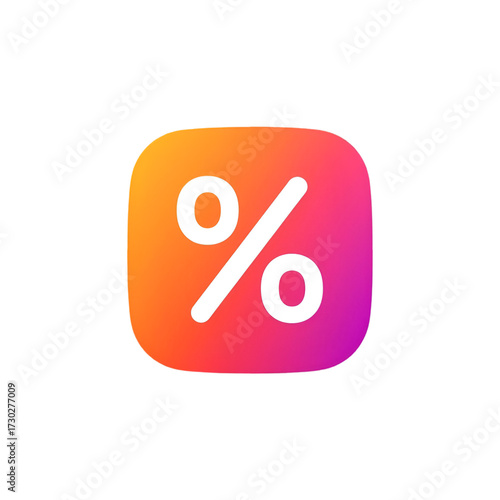 percent symbol on a white background