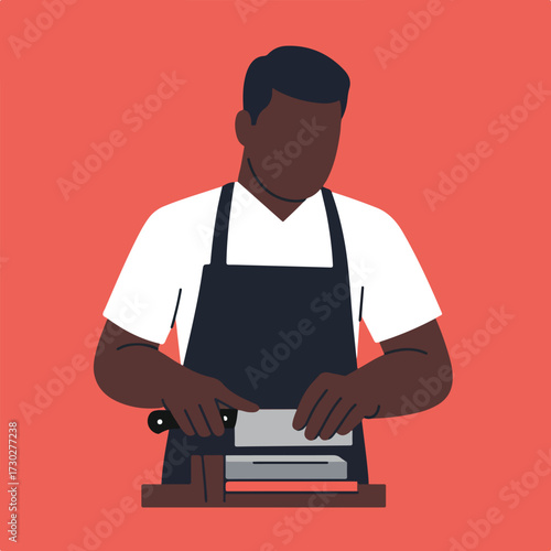 Chef sharpening knife