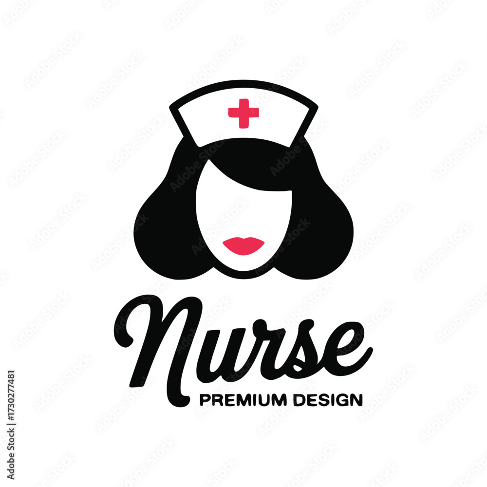 Obraz premium Nurse logo vector illustration design