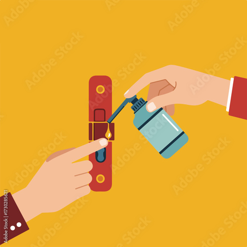Oiling lock