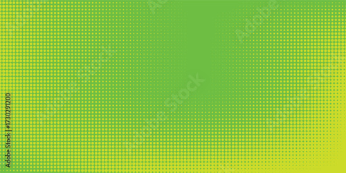 Dots halftone green color pattern gradient texture with technology digital background. Dots pop art comics with nature graphic design.