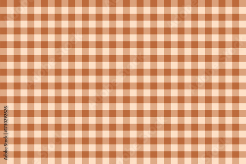 Vector art of seamless brown and beige gingham checkered pattern background
