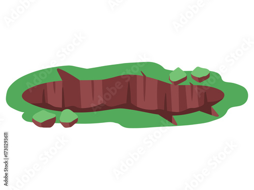 Ground Hole Clip Art Background Illustration