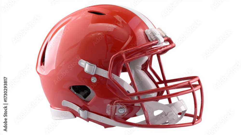 Fototapeta premium isolated american football helmet on white background for sports equipment, safety gear, athletics, and game competition conceptssports, football, helmet, equipment, safety, gear, protection, athlete,