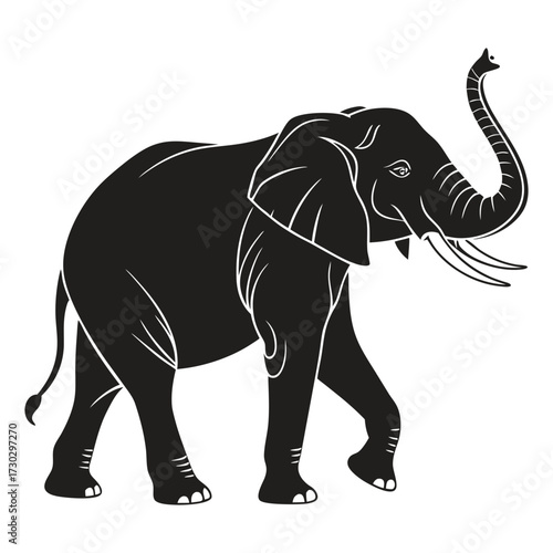 Elephant vector illustration isolated on white background