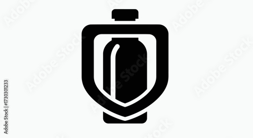 Secure bottle icon symbolizing safety, protection, and preservation for liquids or sensitive contents