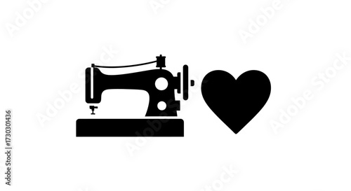 Passionate seamstress creates beautiful handmade items with love and dedication using vintage sewing machine inspiration