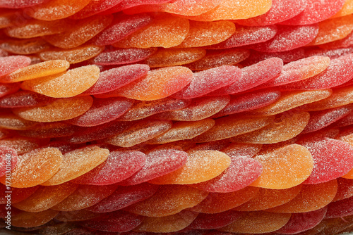 Εκτύπωση καμβά Colorful Sugar-Coated Fruit Jelly Candy Close-Up