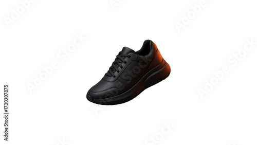 Transparent black sneakers for e-commerce and sales 