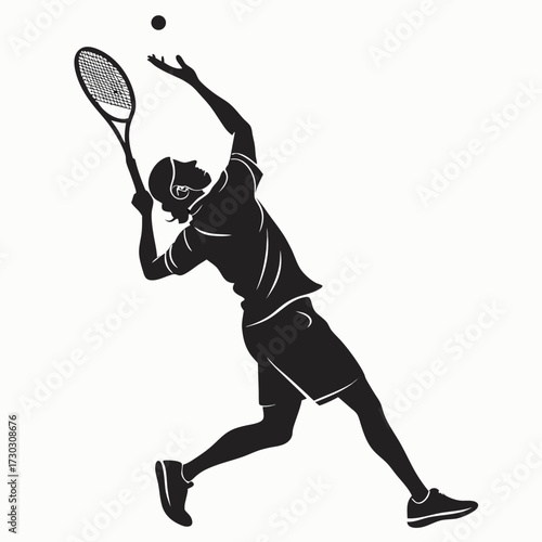 tennis player silhouette