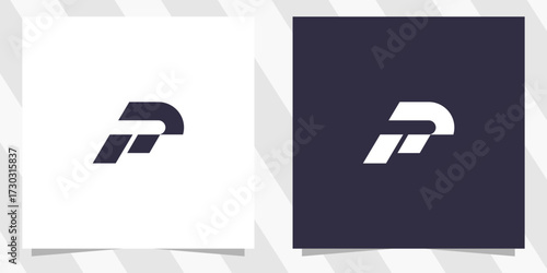 letter p logo design vector