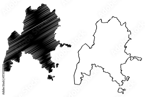 Benishangul-Gumuz Region (Federal Democratic Republic of Ethiopia, Horn of Africa, Regions and chartered cities of Ethiopia) map vector illustration, scribble sketch Benshangul Gumuz State map