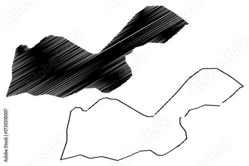 Dire Dawa Region (Federal Democratic Republic of Ethiopia, Horn of Africa, Regions and chartered cities of Ethiopia) map vector illustration, scribble sketch Dire Dawa Regional State map