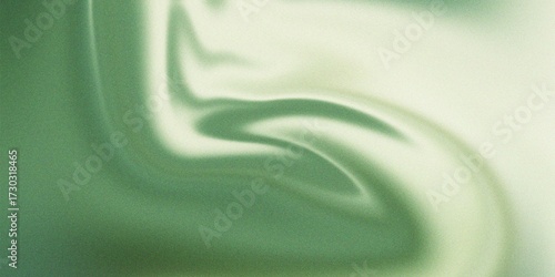 Abstract flowing gradient of green with smooth curves and texture background