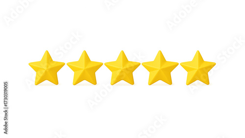 Transparent five stars for e-commerce and sales 
