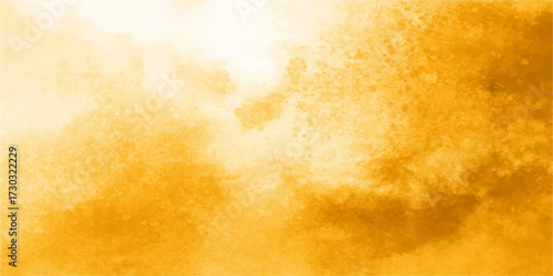 Abstract orange and brown antique parchment paper with a retro aged sun pattern