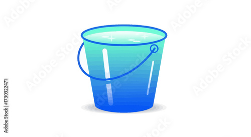 A Shiny Bucket Full of Water, Ideal for Cleaning and other Tasks