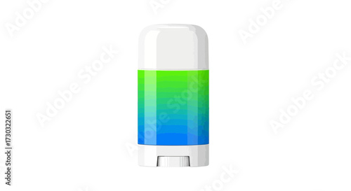 Artistic representation of a colorful gradient deodorant stick design