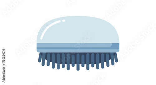 Minimalist blue scrub brush design for cleaning and hygiene needs