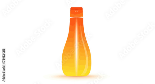 Minimalist orange bottle with gradient effect for branding or product display