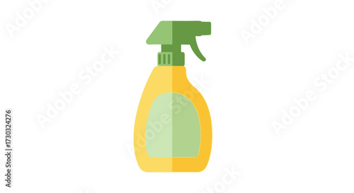 Minimalist spray bottle illustration suitable for cleaning solutions ads