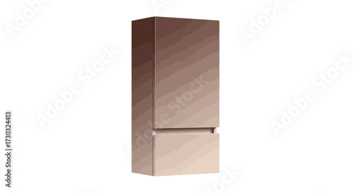 Modern Bathroom Tall Cabinet with Drawers in Gradient Brown Tones