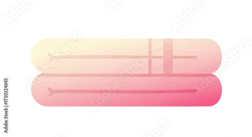 Pastel watercolor towels stacked neatly representing freshness and hygiene
