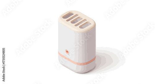 Sleek toothbrush sanitizer with UV light for home or travel use