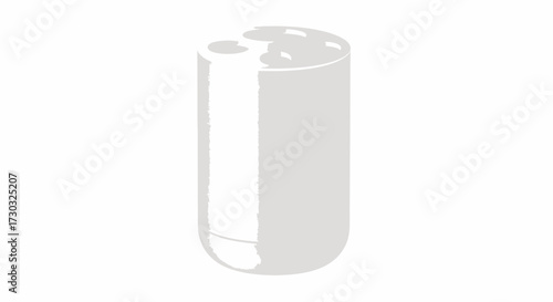 Stylized Thermos Bottle Illustration with Three Small Rounded Indentations