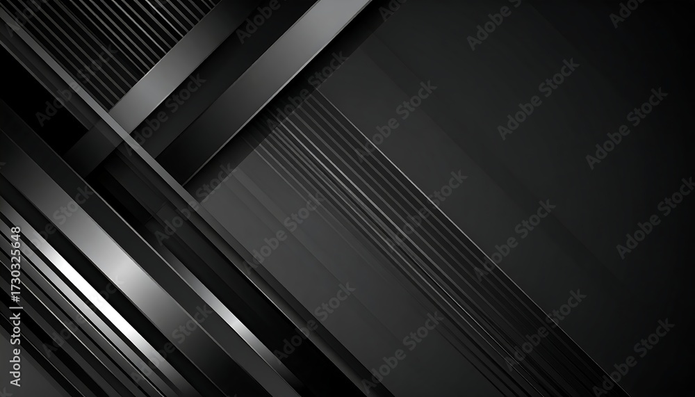 Obraz premium Abstract dark gray layered stripes