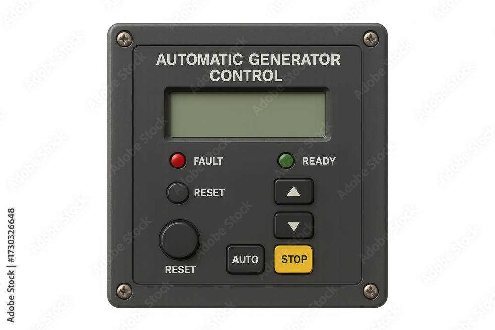 Fototapeta premium Automatic generator control panel on transparent background