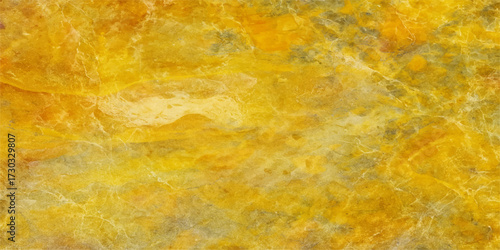 Texture of an aged vintage brown stone wall with a yellow and orange color pattern