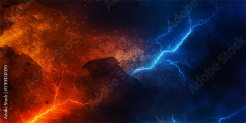 A fiery storm rages across the dark, fractal texture of an exploding earth, casting a hellish red and orange glow against the black canvas of space