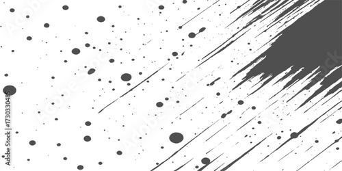 Abstract black ink splat grunge vector illustration design with dirty stain texture