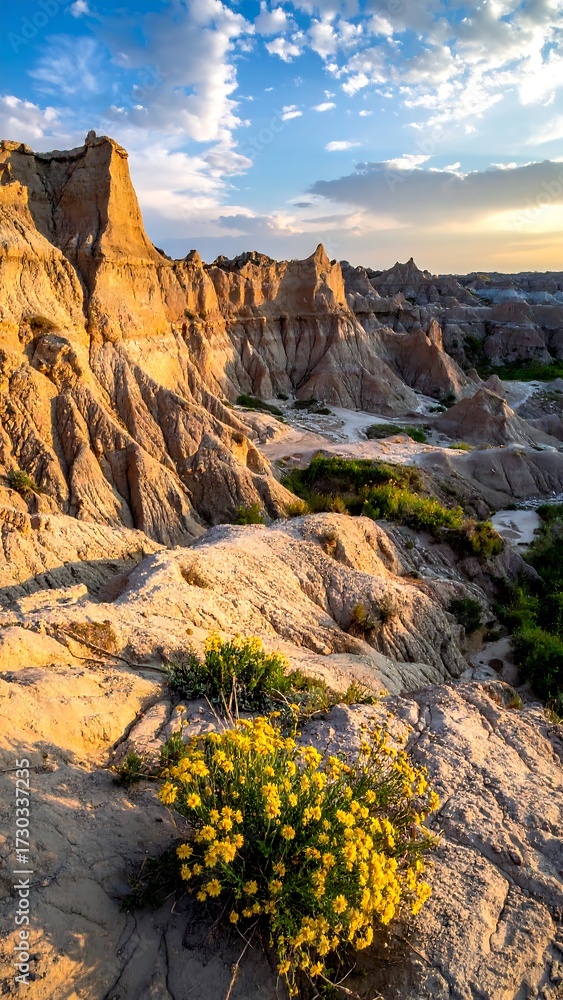 Obraz premium Desert landscape sunset