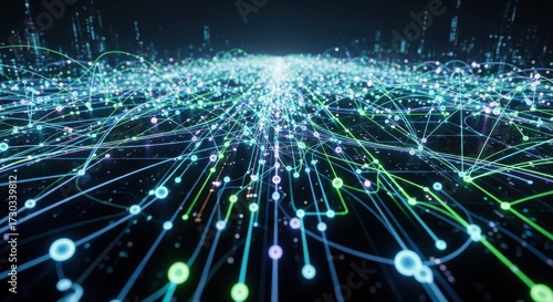 Futuristic Data Stream Visualizing Network Connectivity and Information Flow