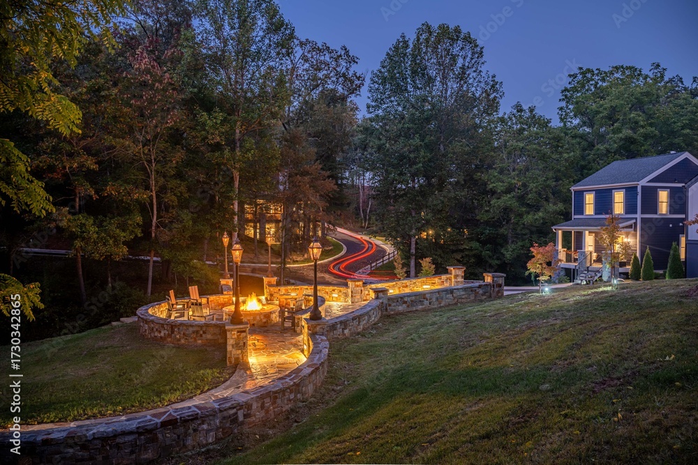Obraz premium community fire pit