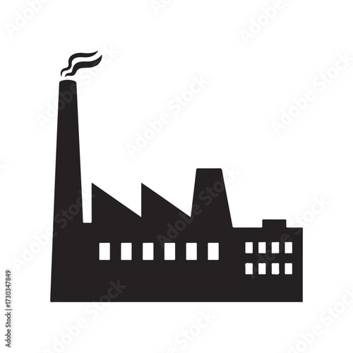 Industrial factory building icon symbol design