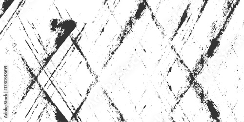 Grunge black and white urban vector texture. design brush strokes. Distressed texture. Dark weathered overlay pattern sample on transparent background.