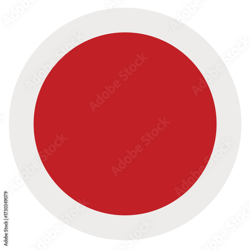 Free Download  japan circle flag symbol with red dot and white border design - GFXLoad