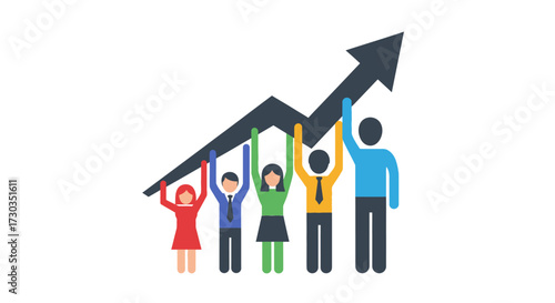 Teamwork drives growth and shared success leading to greater achievements together