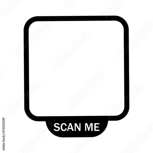Scan Me Barcode Icon, Simple Icon Vector Design, best used for presentation, application, web and banner