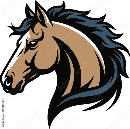 Black and White Galloping Horse Illustration, A dynamic illustration of a horse, rendered in black and white, dominates the frame. The horse is depicted mid-gallop, all four hooves off the ground